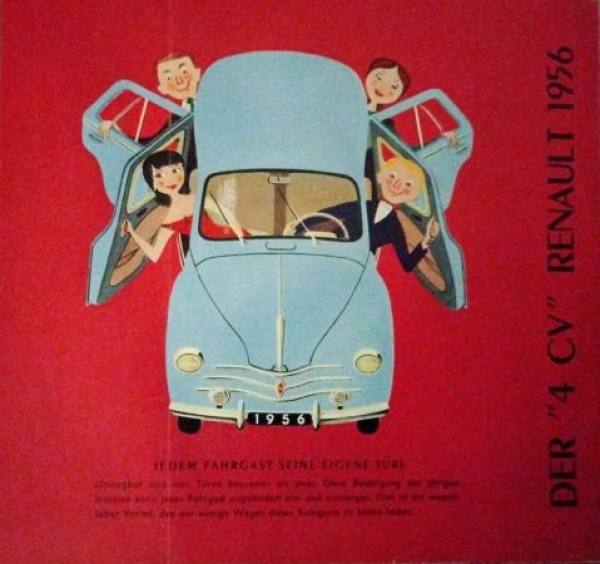 Renault 4 CV Modelprogram 1956 Carbrochure (2534)